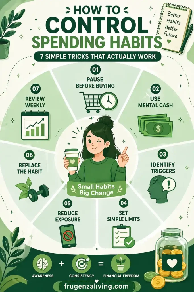 spending habits control infographic guide