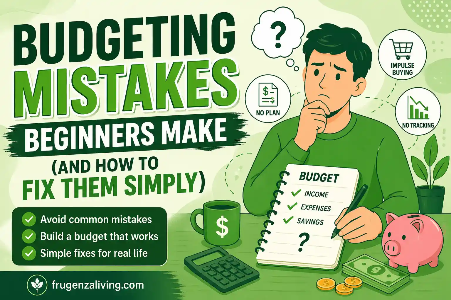 common budgeting mistakes beginners and solutions visual beginner finance guide