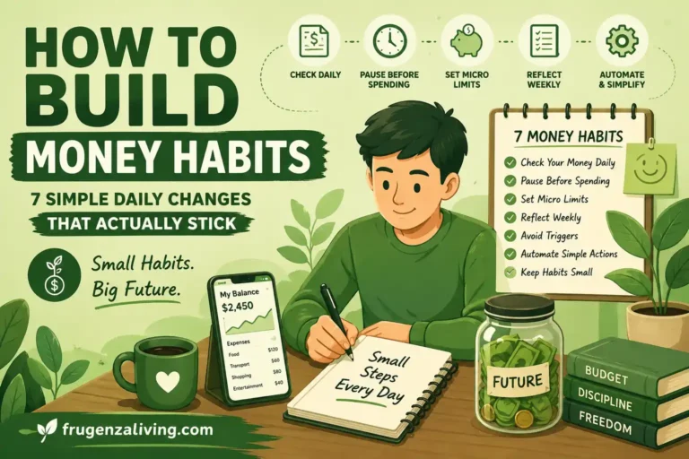 how to build money habits simple daily changes illustration