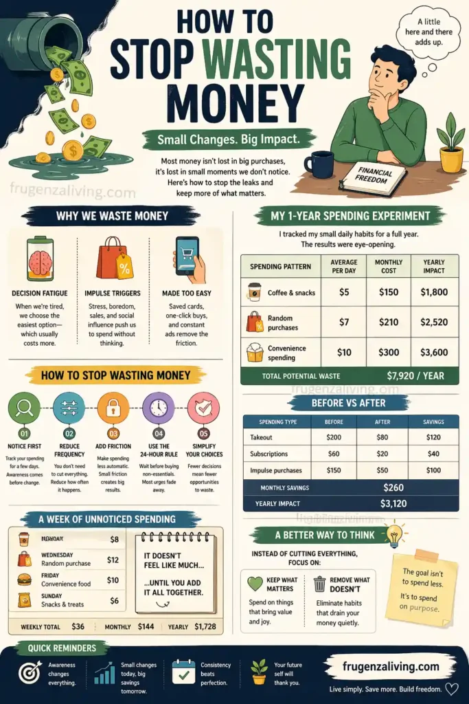 Simple ways to stop wasting money and reduce unnecessary daily expenses