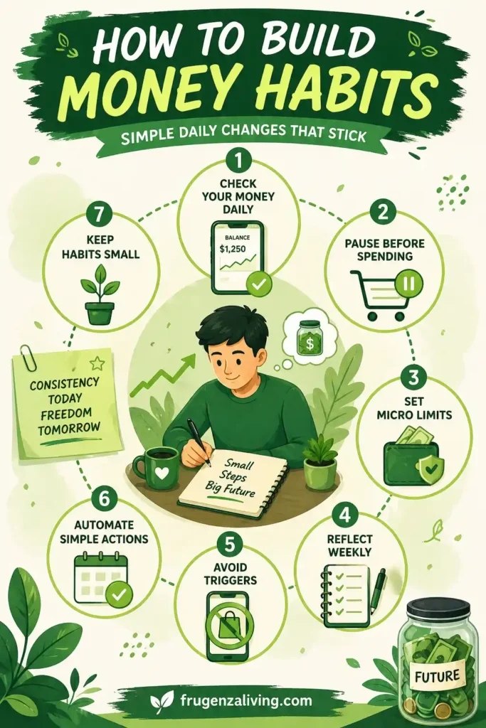 how to develop good financial habits visual guide