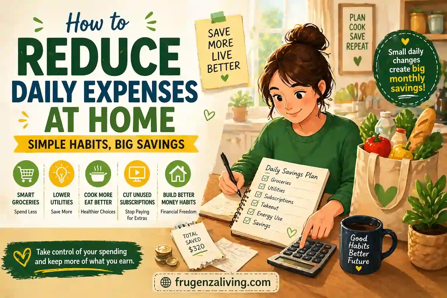 simple ways to reduce daily expenses at home with budgeting habits