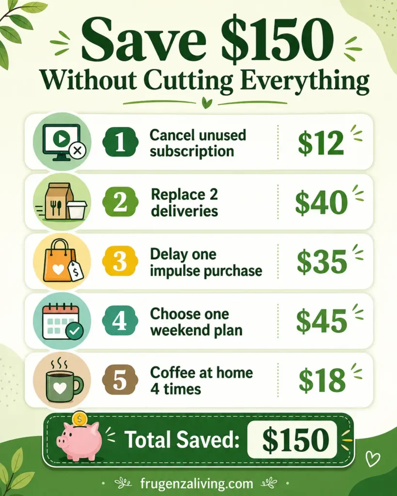 save 150 without cutting everything by canceling unused subscriptions replacing deliveries delaying impulse purchases and making coffee at home