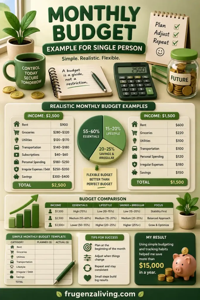 budget categories essentials lifestyle savings infographic