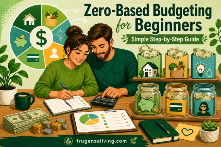 zero-based budgeting for beginners step by step guide with every dollar has a job concept