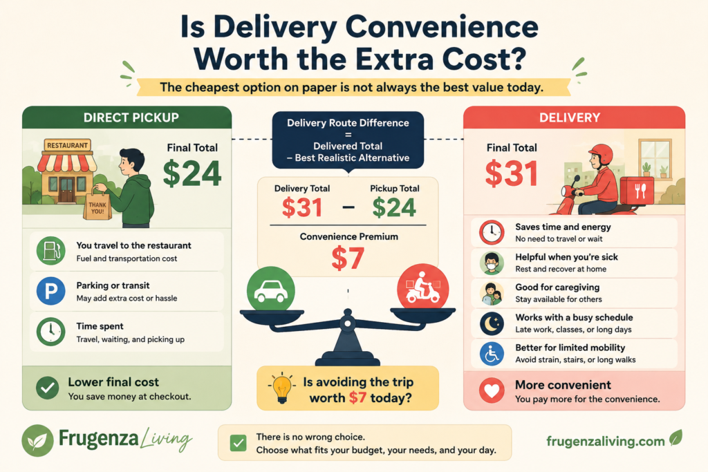 How to save money on takeout by comparing pickup and delivery costs