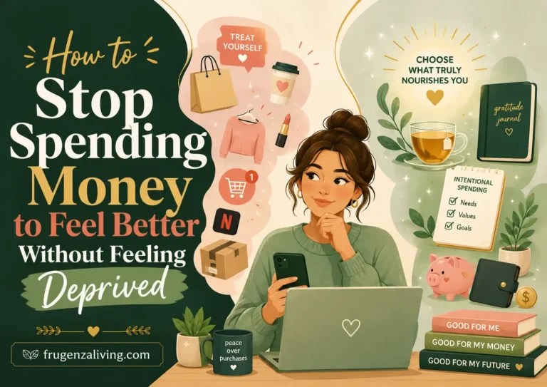 Woman learning how to stop spending money to feel better without feeling deprived