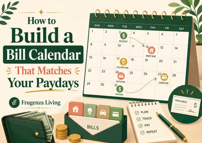 How to build a bill calendar that matches bill due dates with paydays