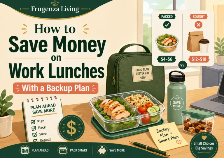 How to save money on work lunches with packed meals, office backups, and planned purchased lunches