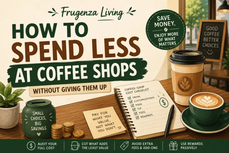 How to spend less at coffee shops without giving them up by auditing drinks, add-ons, food, fees, and rewards