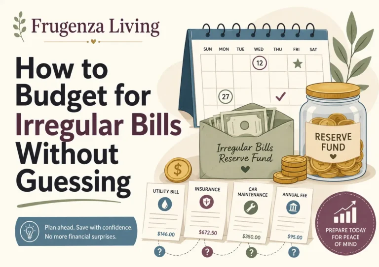How to budget for irregular bills using reserve funds, planning dates, and estimated household expenses