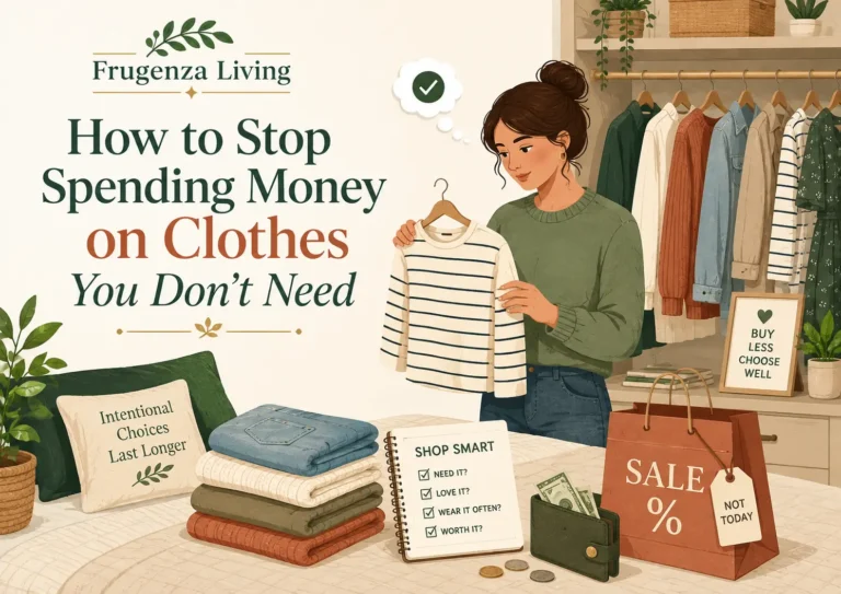 How to stop spending money on clothes you don’t need from Frugenza Living