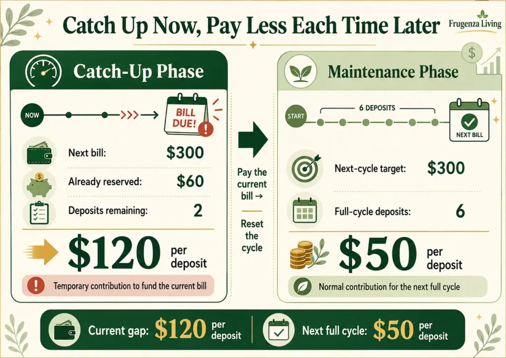 Quarterly bill collision showing HOA dues, insurance, and pest-control payments totaling $720 in one month