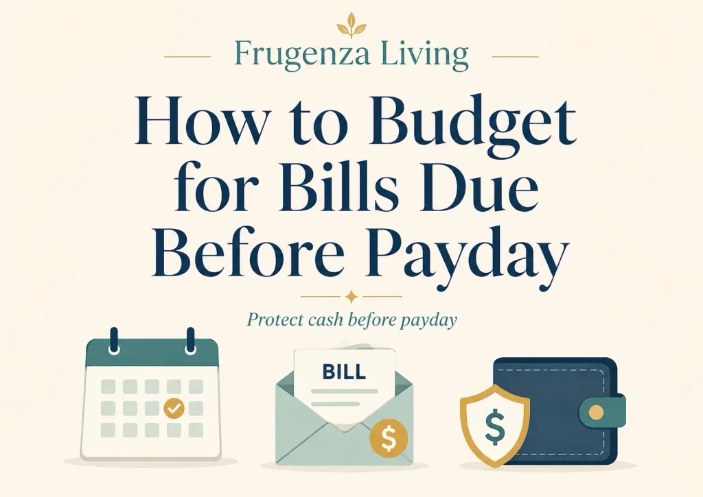 Example showing a $1,050 account balance with an $865 pre-payday cash floor and $185 in uncommitted cash