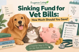Sinking fund for vet bills guide showing how much to save for planned veterinary care
