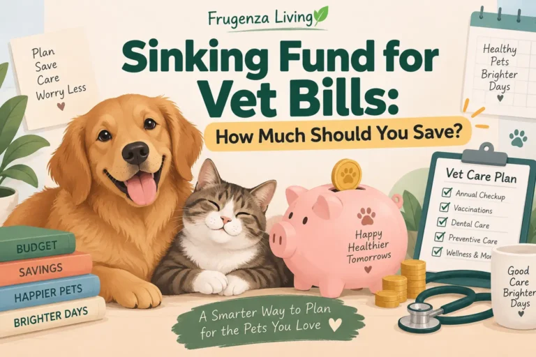 Sinking fund for vet bills guide showing how much to save for planned veterinary care